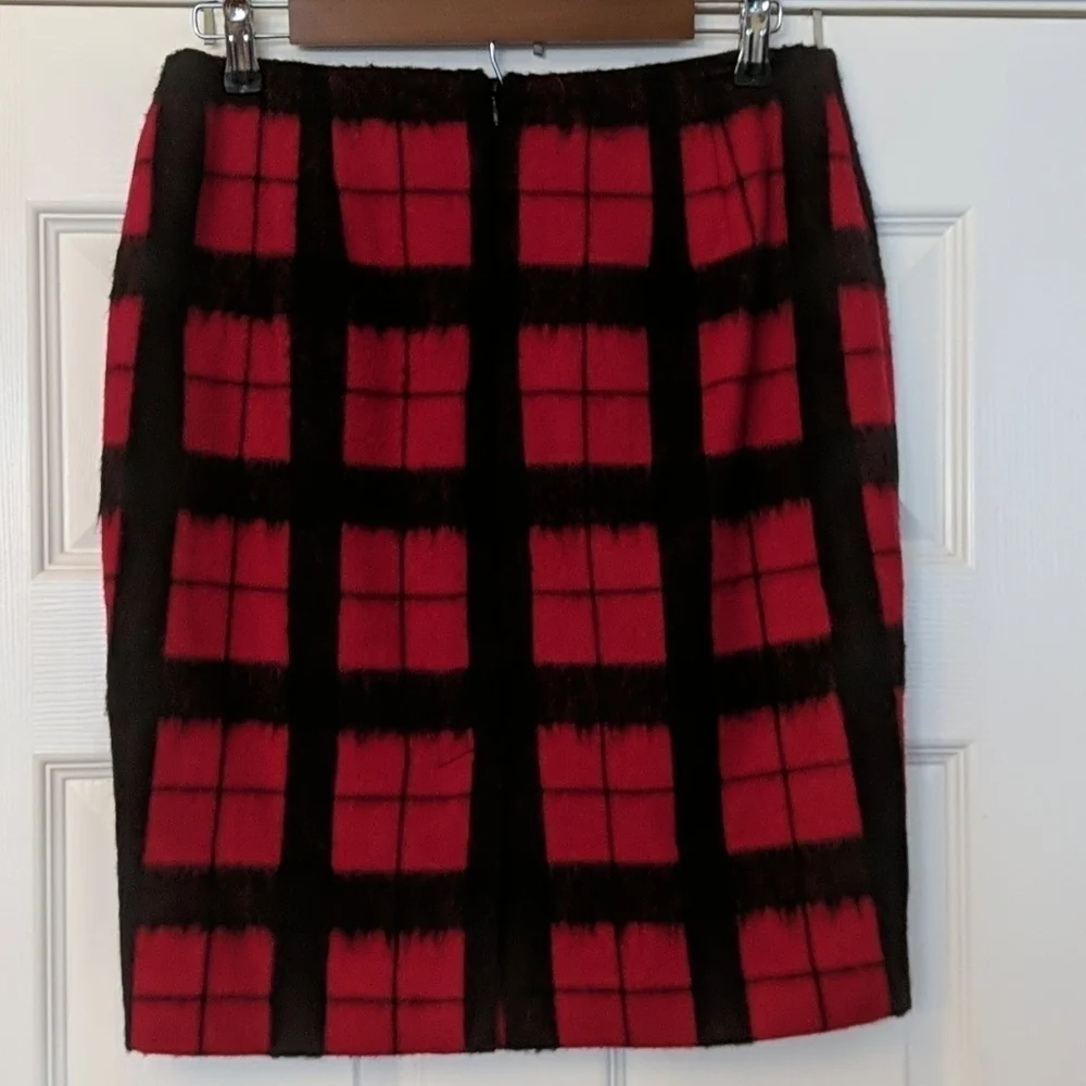NWT TALBOTS Wool Blend Plaid Pencil Skirt